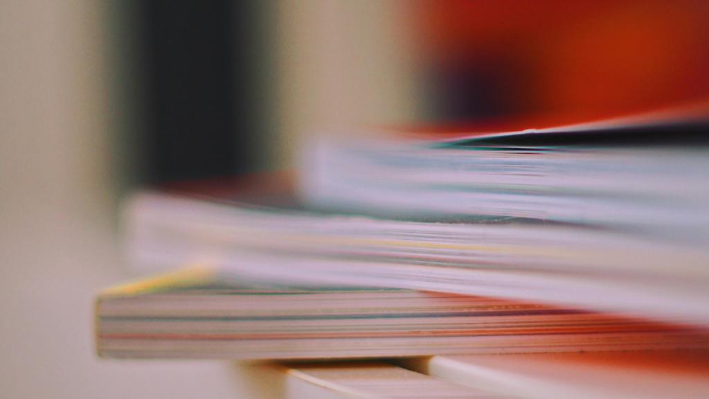 Blurry photo of books